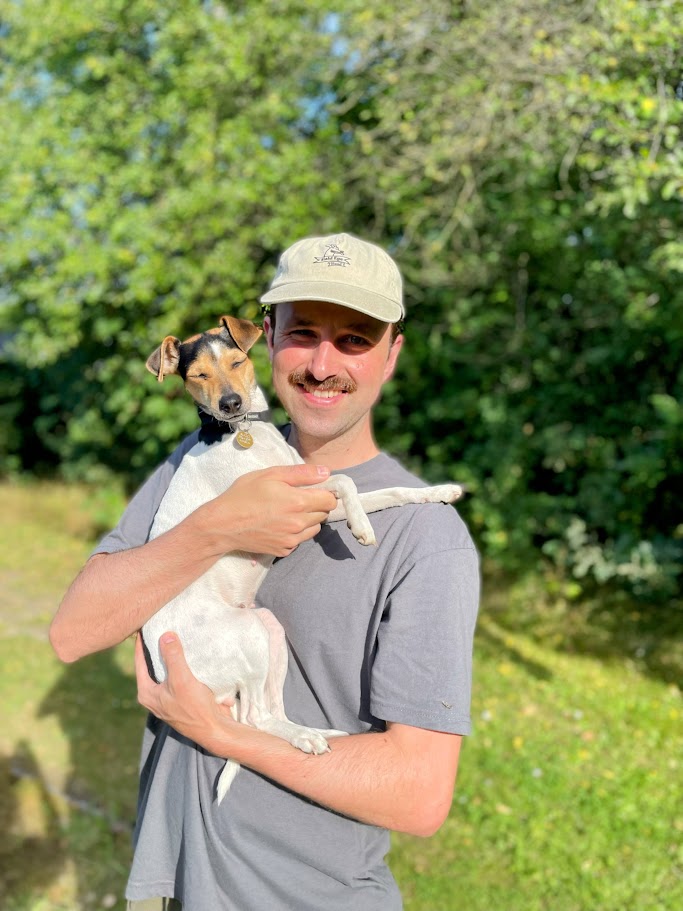 Min hund Buggi og jeg